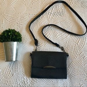 Small Black Snakeskin Satchel